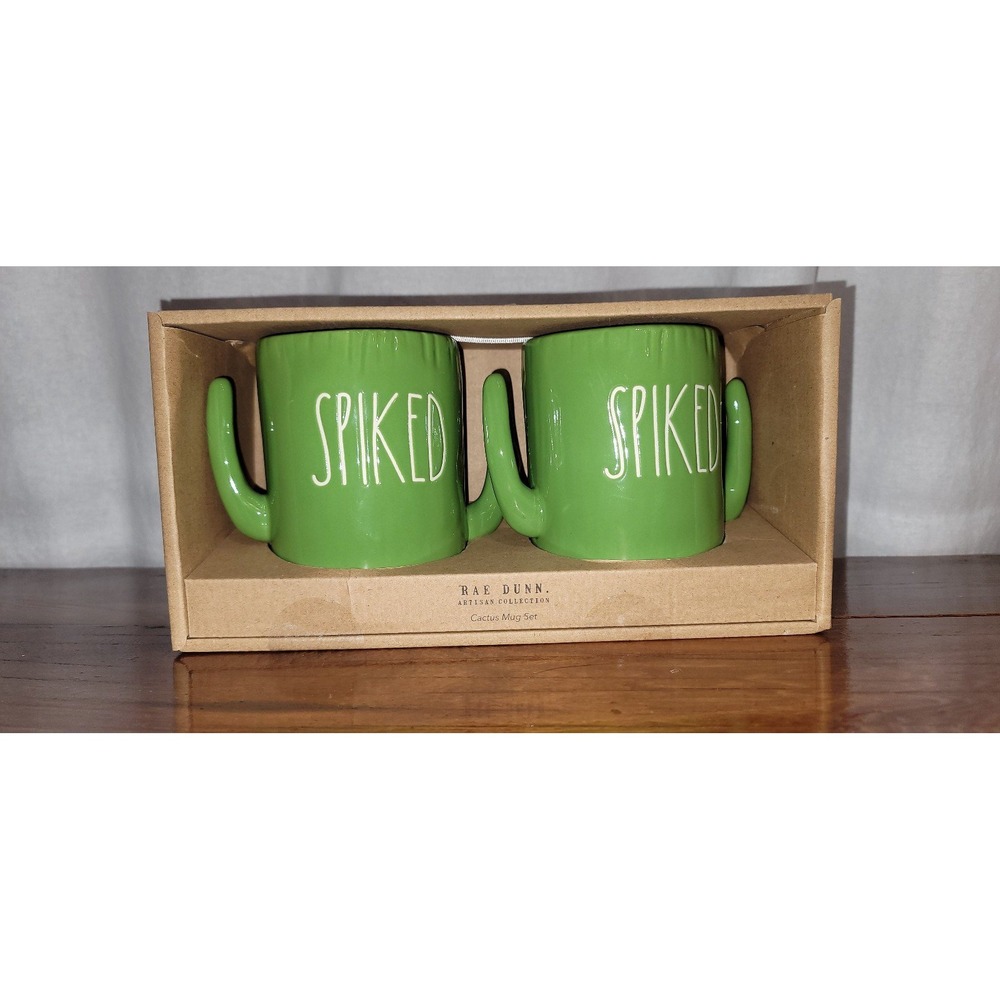 Rae Dunn Spiked Artisan Collection Cactus Mug‎ Set